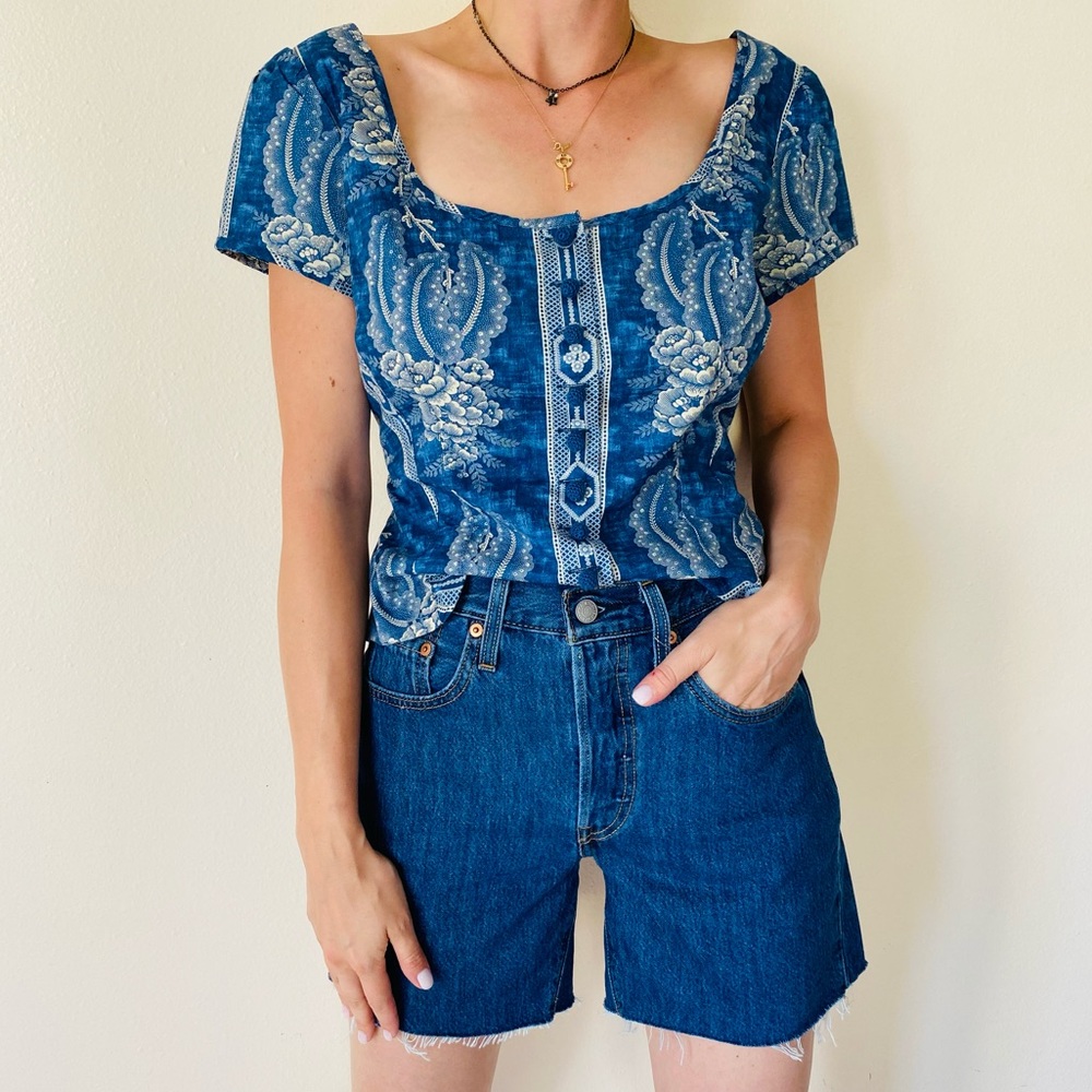 Levi's Dark Blue Denim Jean Shorts